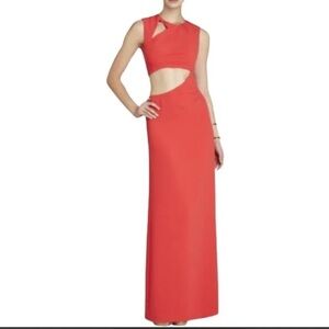 $385 BCBGMAXAZRIA Red Maxi Dress Sz 6